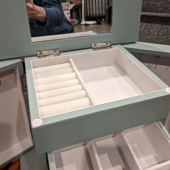 Pottery Barn Jewelry - Pottery Barn/Hives & Honey leather jewelry armoire